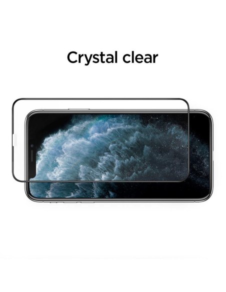 Spigen ALM Glass FC grūdintas stiklas skirtas iPhone 11 Pro Max - juodas Spigen ALM Glass FC grūdintas stiklas skirtas iPhone 11 Pro Max - juodas