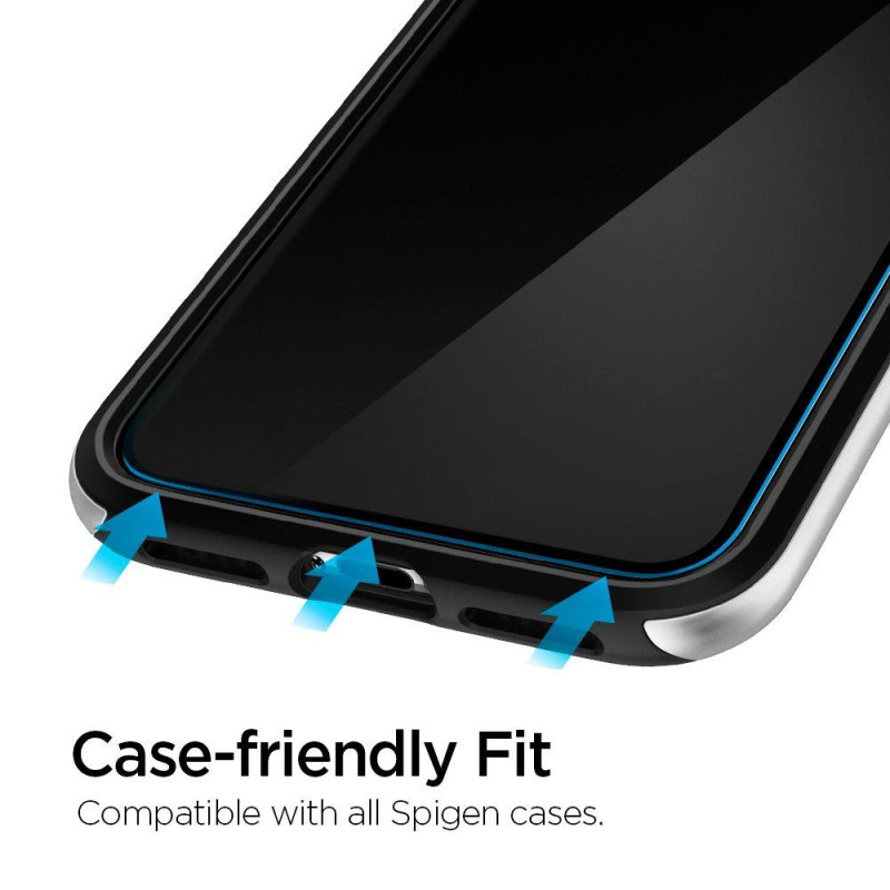 Spigen ALM Glas.tR Plonas grūdintas stiklas iPhone 11 / XR - 2 vnt.