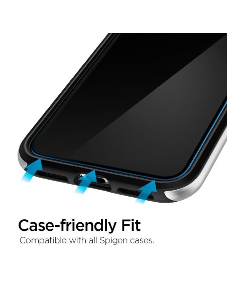 Spigen ALM Glas.tR Plonas grūdintas stiklas iPhone 11 / XR - 2 vnt.