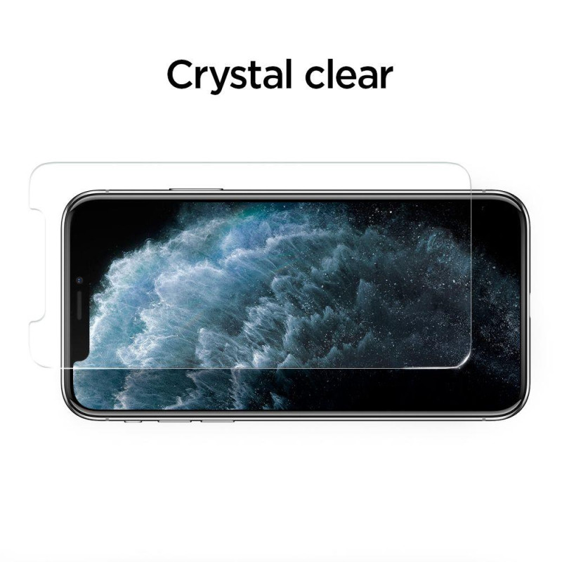 Spigen ALM Glas.tR Plonas grūdintas stiklas iPhone 11 / XR - 2 vnt.