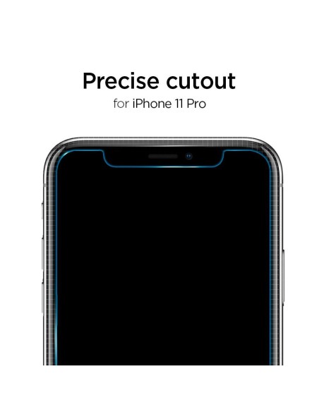 Spigen ALM Glas.tR Plonas grūdintas stiklas iPhone 11 / XR - 2 vnt.