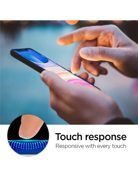 Spigen ALM Glas.tR Plonas grūdintas stiklas iPhone 11 / XR - 2 vnt.