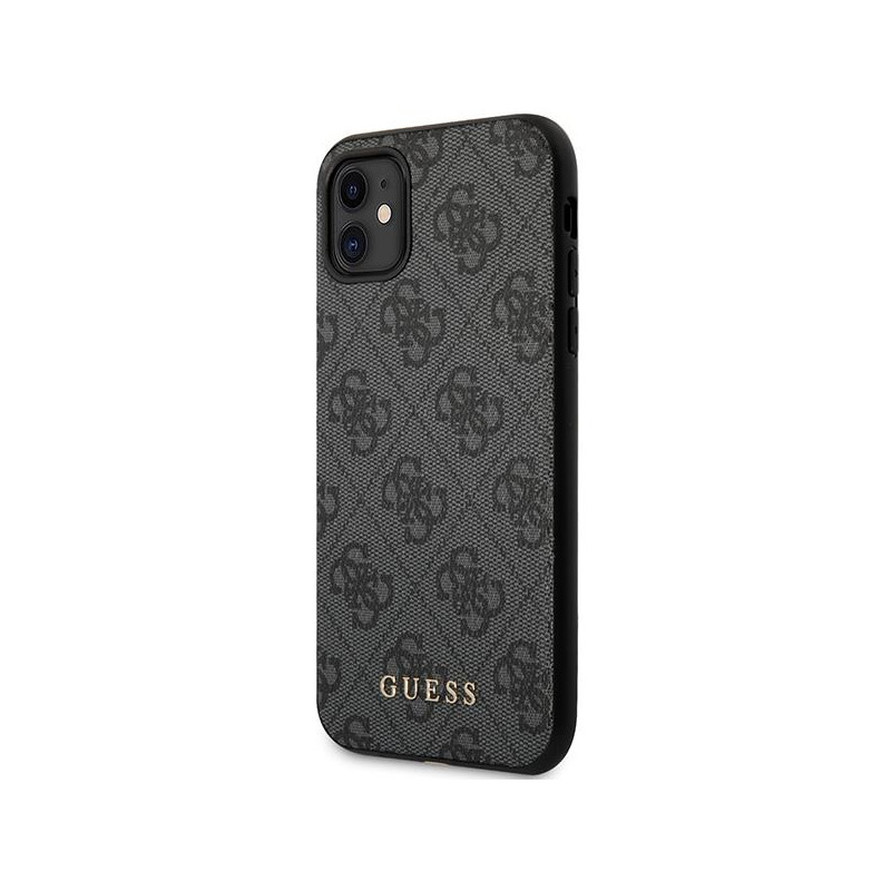 Guess 4G Collection dėklas, skirtas iPhone 11 / Xr - pilkas