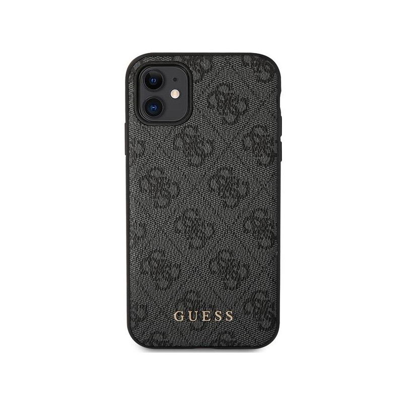Guess 4G Collection dėklas, skirtas iPhone 11 / Xr - pilkas