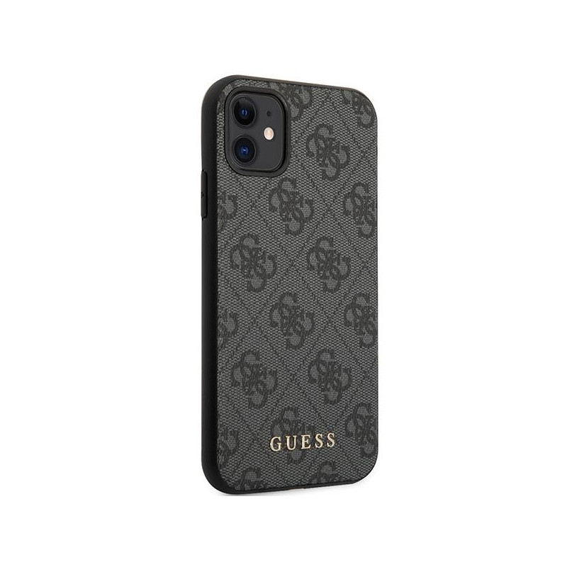 Guess 4G Collection dėklas, skirtas iPhone 11 / Xr - pilkas