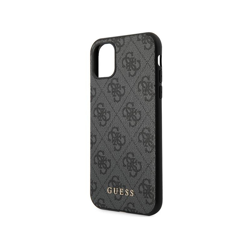 Guess 4G Collection dėklas, skirtas iPhone 11 / Xr - pilkas