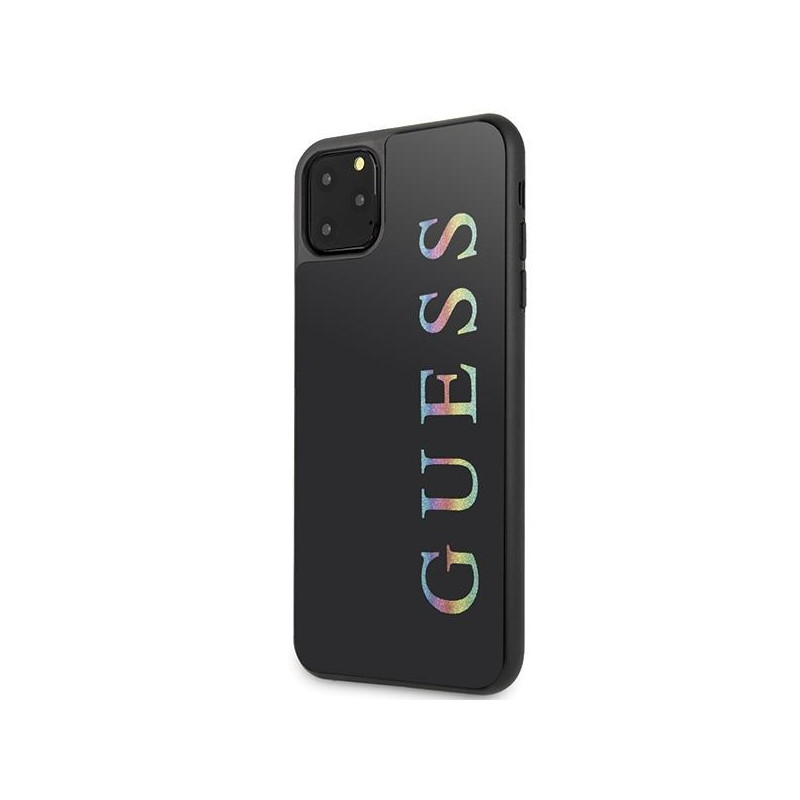 Guess Glitter Logo dėklas, skirtas iPhone 11 Pro Max - juodas