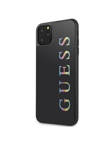 Guess Glitter Logo dėklas, skirtas iPhone 11 Pro Max - juodas Guess Glitter Logo dėklas, skirtas iPhone 11 Pro Max - juodas