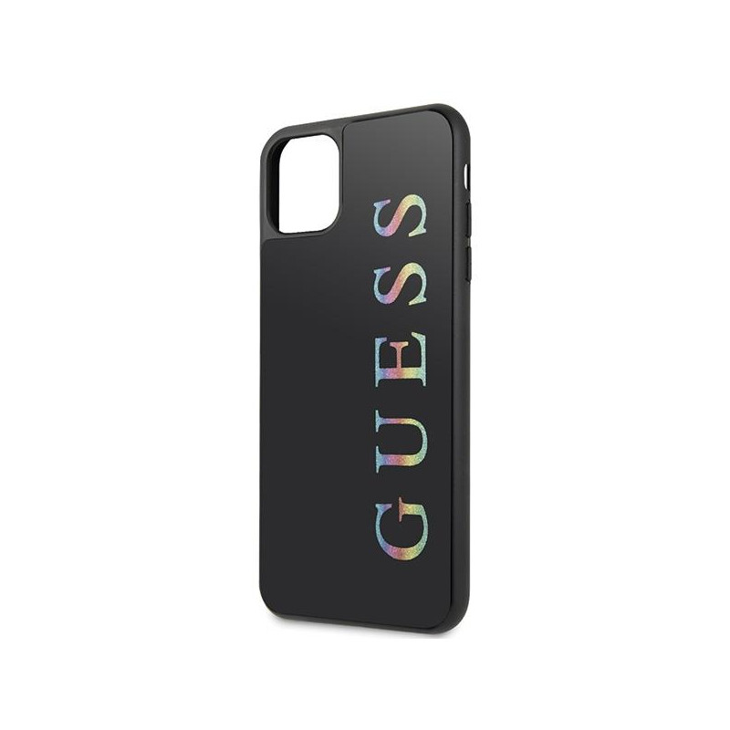Guess Glitter Logo dėklas, skirtas iPhone 11 Pro Max - juodas