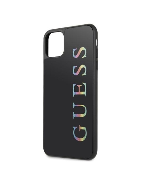 Guess Glitter Logo dėklas, skirtas iPhone 11 Pro Max - juodas Guess Glitter Logo dėklas, skirtas iPhone 11 Pro Max - juodas