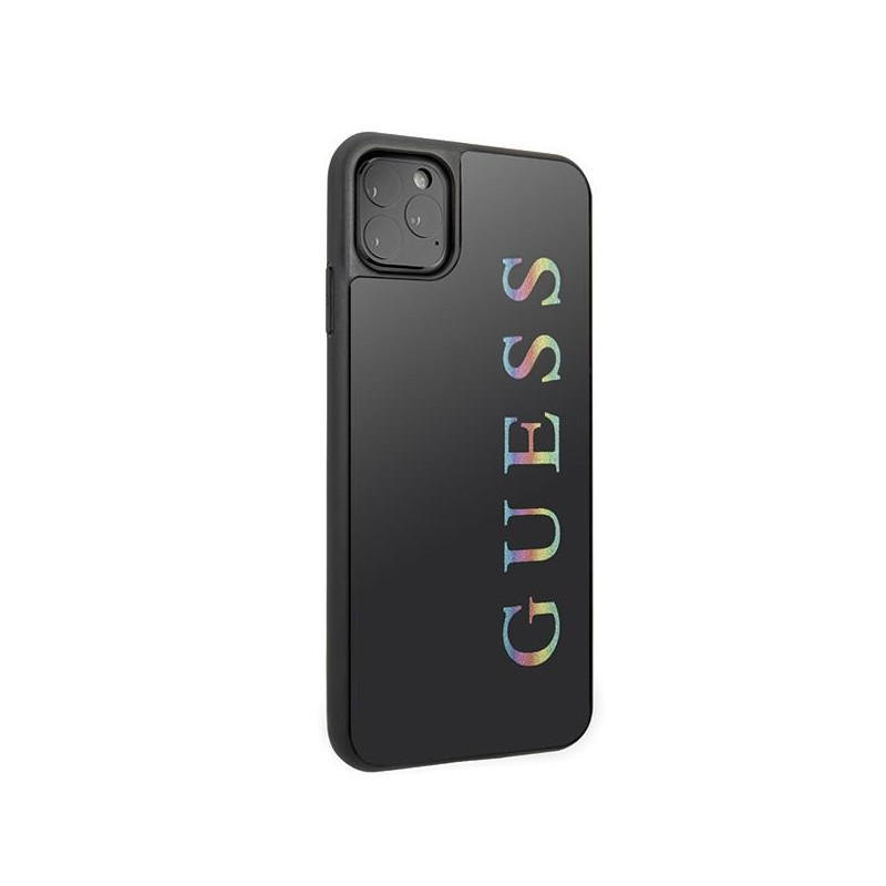 Guess Glitter Logo dėklas, skirtas iPhone 11 Pro Max - juodas