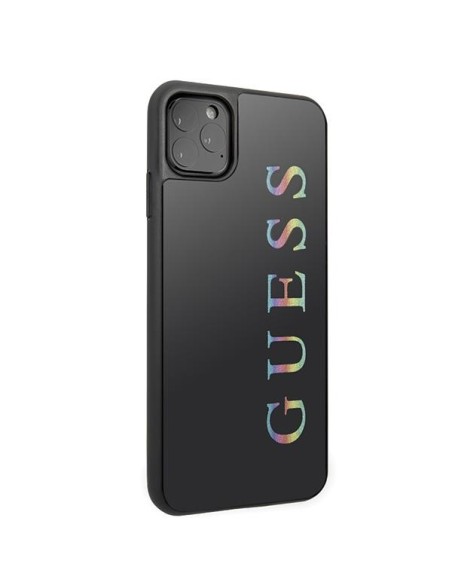 Guess Glitter Logo dėklas, skirtas iPhone 11 Pro Max - juodas Guess Glitter Logo dėklas, skirtas iPhone 11 Pro Max - juodas