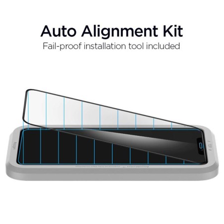 Spigen ALM Glass FC grūdintas stiklas skirtas iPhone 11 / XR - juodas Spigen ALM Glass FC grūdintas stiklas skirtas iPhone 11 / XR - juodas