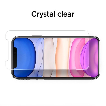Spigen ALM Glass FC grūdintas stiklas skirtas iPhone 11 / XR - juodas Spigen ALM Glass FC grūdintas stiklas skirtas iPhone 11 / XR - juodas
