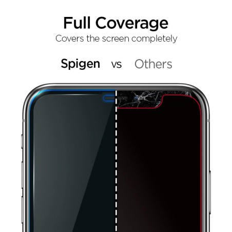 Spigen ALM Glass FC grūdintas stiklas skirtas iPhone 11 / XR - juodas Spigen ALM Glass FC grūdintas stiklas skirtas iPhone 11 / XR - juodas