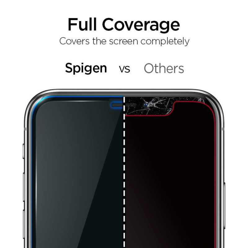 Spigen ALM Glass FC grūdintas stiklas skirtas iPhone 11 / XR - juodas