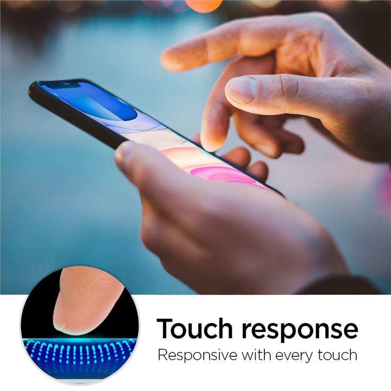 Spigen ALM Glass FC grūdintas stiklas skirtas iPhone 11 / XR - juodas