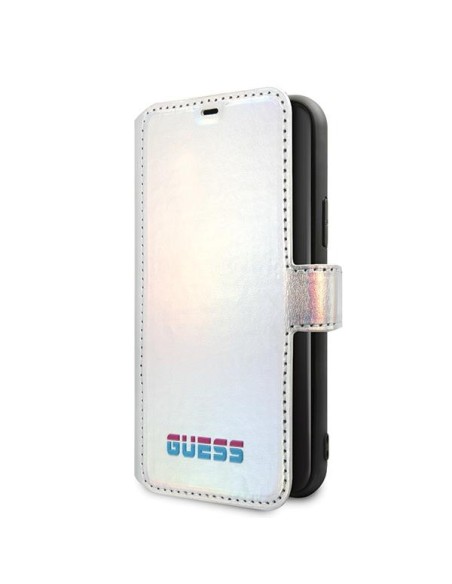 Guess Iridescent dėklas iPhone 11 Pro - sidabrinis