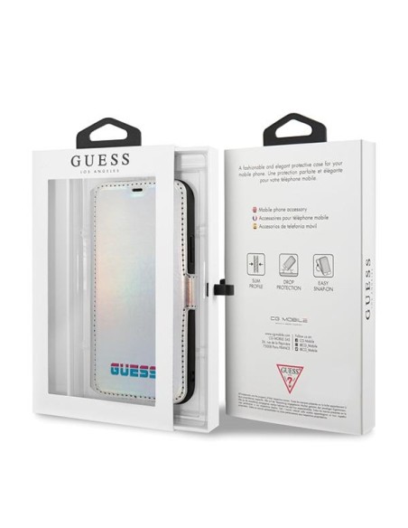 Guess Iridescent dėklas iPhone 11 Pro - sidabrinis