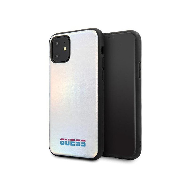 Guess Iridescent dėklas iPhone 11 Pro Max - sidabrinis Guess Iridescent dėklas iPhone 11 Pro Max - sidabrinis