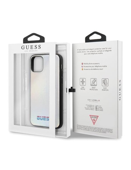 Guess Iridescent dėklas iPhone 11 Pro Max - sidabrinis Guess Iridescent dėklas iPhone 11 Pro Max - sidabrinis