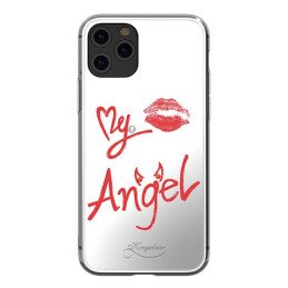 Kingxbar Angel veidrodžio dėklas dekoruotas originaliais Swarovski kristalais iPhone 11 Pro Max veidrodis skaidrus