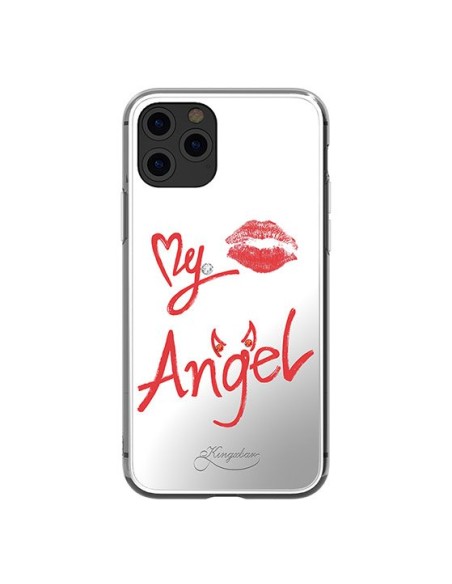 Kingxbar Angel veidrodžio dėklas dekoruotas originaliais Swarovski kristalais iPhone 11 Pro Max veidrodis skaidrus Kingxbar Angel veidrodžio dėklas dekoruotas originaliais Swarovski kristalais iPhone 11 Pro Max veidrodis skaidrus