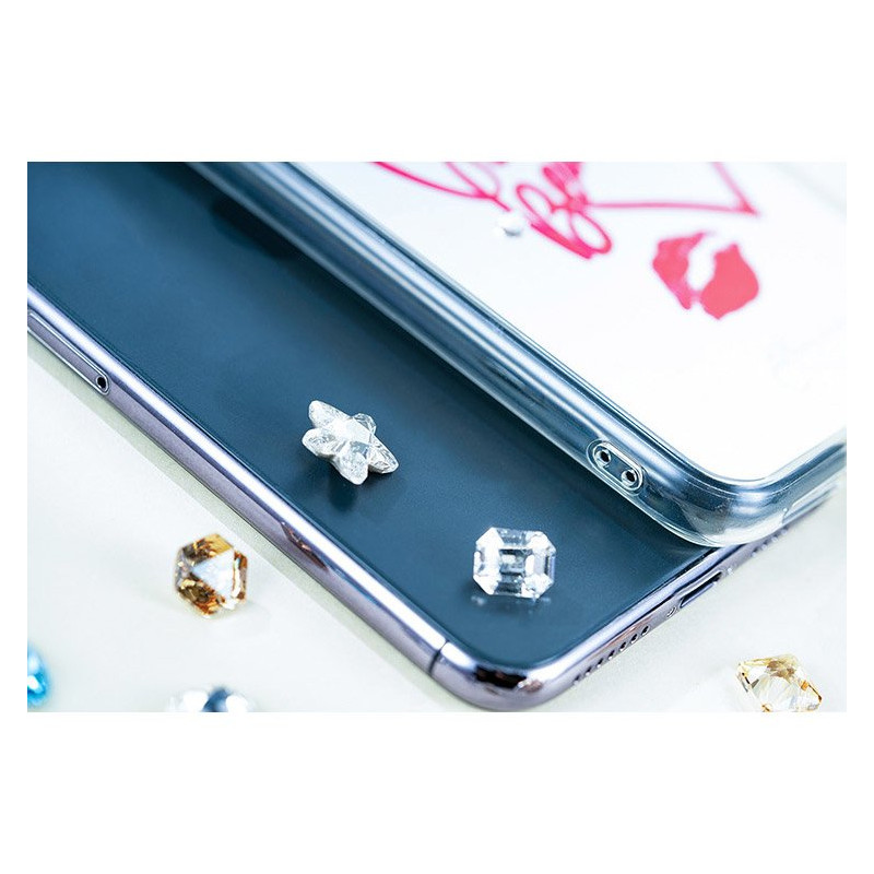 Kingxbar Angel veidrodžio dėklas dekoruotas originaliais Swarovski kristalais iPhone 11 Pro Max veidrodis skaidrus