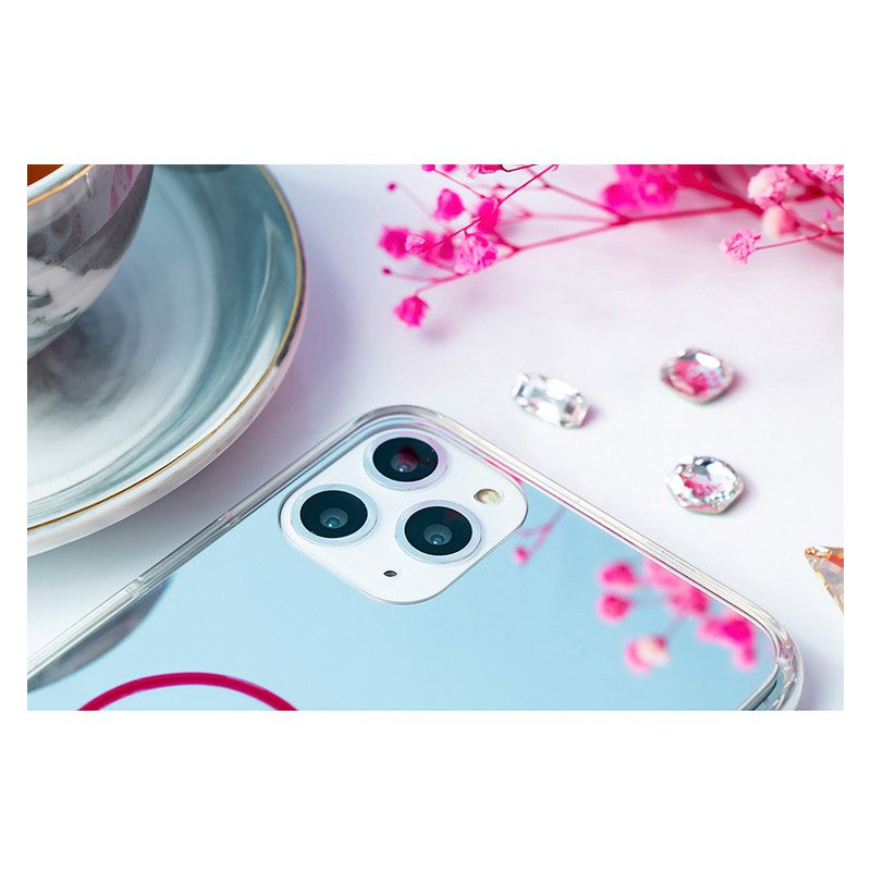 Kingxbar Angel veidrodžio dėklas dekoruotas originaliais Swarovski kristalais iPhone 11 Pro Max veidrodis skaidrus