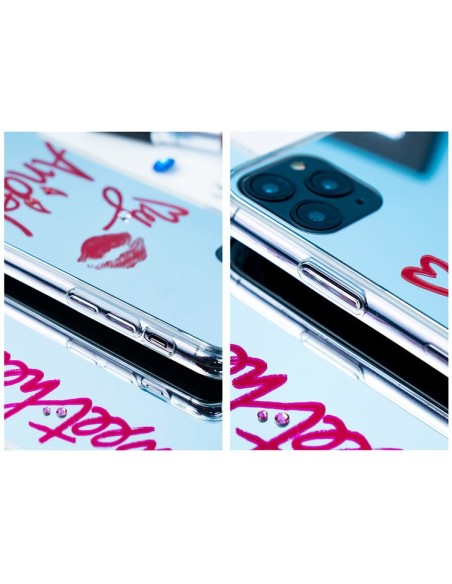 Kingxbar Angel veidrodžio dėklas dekoruotas originaliais Swarovski kristalais iPhone 11 Pro Max veidrodis skaidrus Kingxbar Angel veidrodžio dėklas dekoruotas originaliais Swarovski kristalais iPhone 11 Pro Max veidrodis skaidrus
