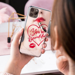 Kingxbar Angel veidrodžio dėklas dekoruotas originaliais Swarovski kristalais iPhone 11 Pro Max veidrodis skaidrus