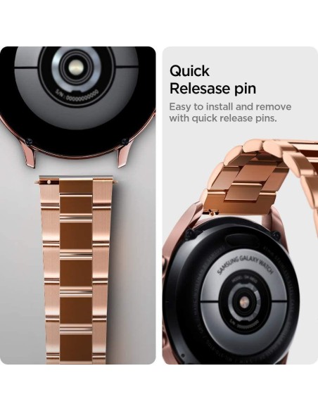 „Spigen Modern Fit“ dirželis, skirtas Samsung Galaxy Watch 4/ 5/ 5 Pro/ 6 – rožinis auksas