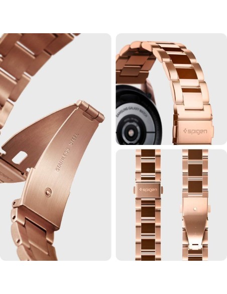 „Spigen Modern Fit“ dirželis, skirtas Samsung Galaxy Watch 4/ 5/ 5 Pro/ 6 – rožinis auksas