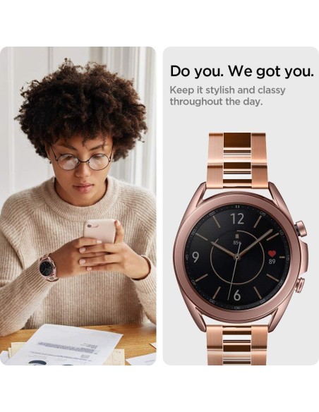 „Spigen Modern Fit“ dirželis, skirtas Samsung Galaxy Watch 4/ 5/ 5 Pro/ 6 – rožinis auksas