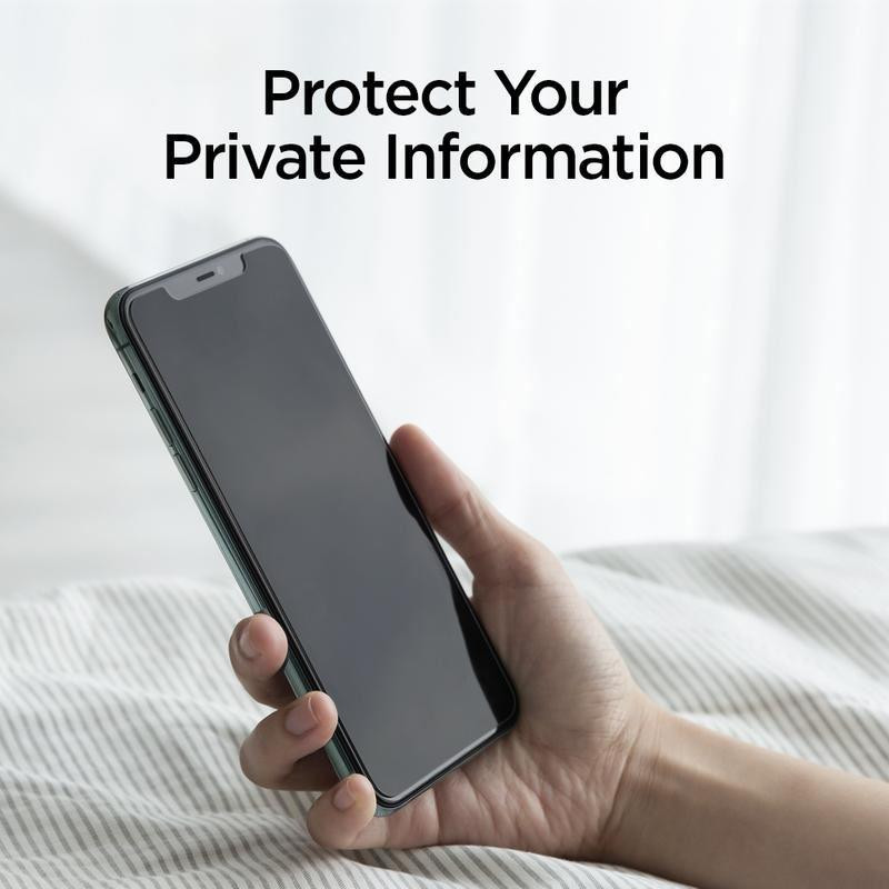 Spigen Glas.tR EZ Fit Privacy grūdintas stiklas, skirtas iPhone 11 / XR