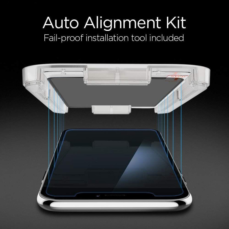 Spigen Glas.tR EZ Fit Privacy grūdintas stiklas, skirtas iPhone 11 / XR