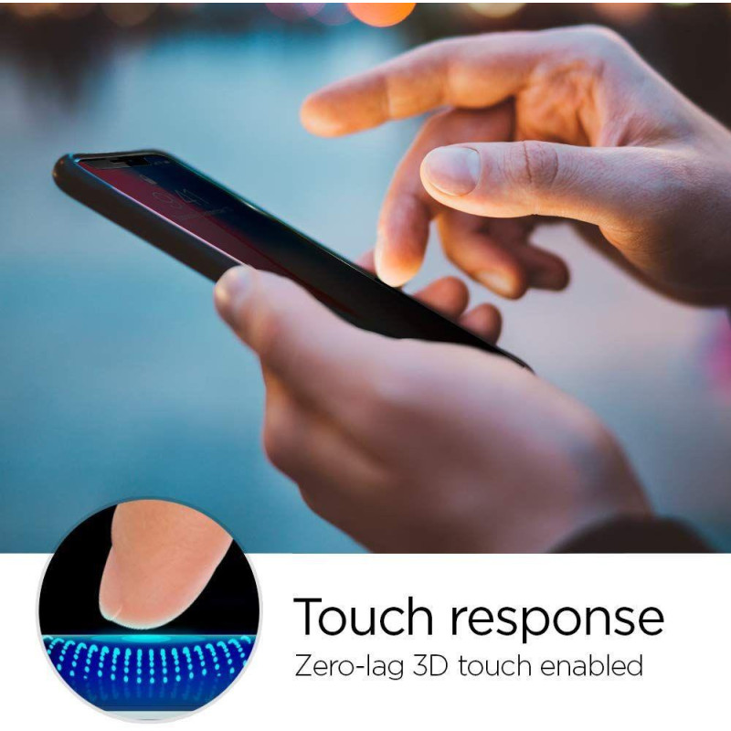Spigen Glas.tR EZ Fit Privacy grūdintas stiklas, skirtas iPhone 11 / XR