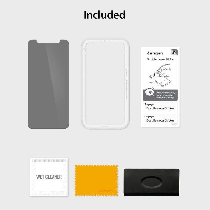 Spigen Glas.tR EZ Fit Privacy grūdintas stiklas, skirtas iPhone 11 / XR