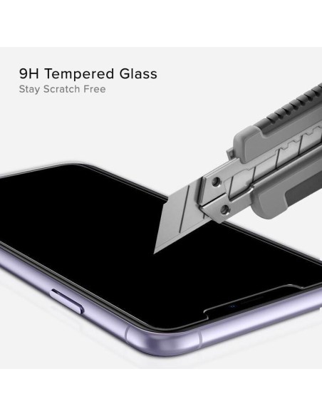 Spigen Glas.tR EZ Fit Privacy grūdintas stiklas, skirtas iPhone 11 / XR Spigen Glas.tR EZ Fit Privacy grūdintas stiklas, skirtas iPhone 11 / XR