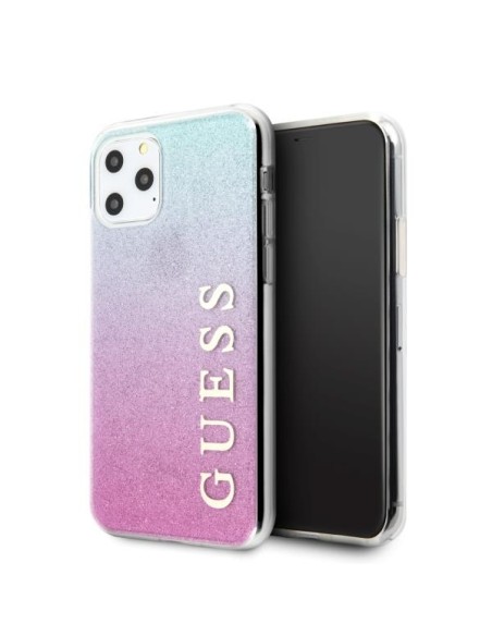 Guess Glitter Gradient dėklas, skirtas iPhone 11 Pro Max - rožinė ir mėlyna Guess Glitter Gradient dėklas, skirtas iPhone 11 Pro Max - rožinė ir mėlyna