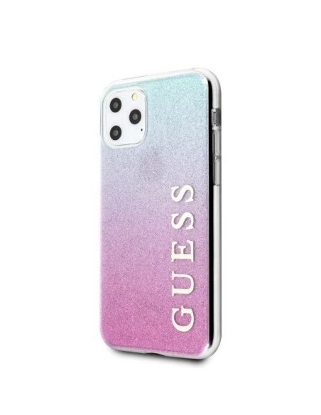 Guess Glitter Gradient dėklas, skirtas iPhone 11 Pro Max - rožinė ir mėlyna Guess Glitter Gradient dėklas, skirtas iPhone 11 Pro Max - rožinė ir mėlyna