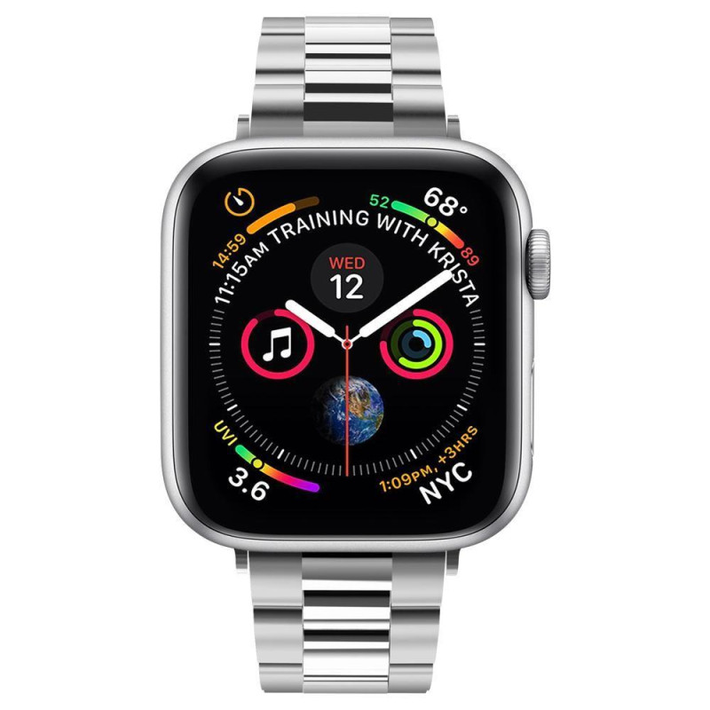 Spigen Modern Fit apyrankė, skirta Apple Watch 4/ 5/ 6/ 7/ 8/ SE (38/ 40/ 41 mm) – sidabrinė