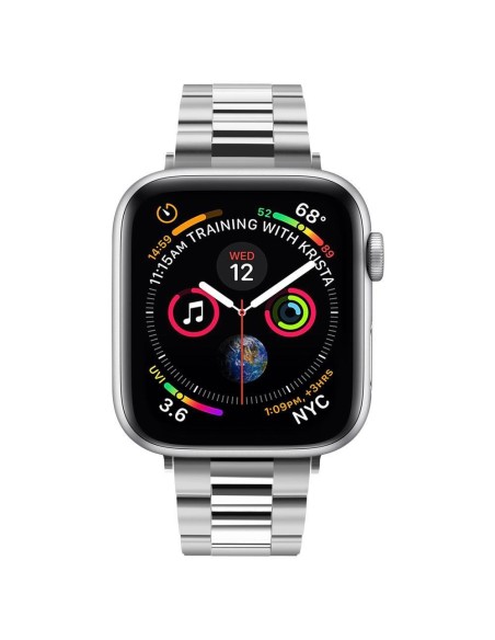 Spigen Modern Fit apyrankė, skirta Apple Watch 4/ 5/ 6/ 7/ 8/ SE (38/ 40/ 41 mm) – sidabrinė Spigen Modern Fit apyrankė, skirta Apple Watch 4/ 5/ 6/ 7/ 8/ SE (38/ 40/ 41 mm) – sidabrinė