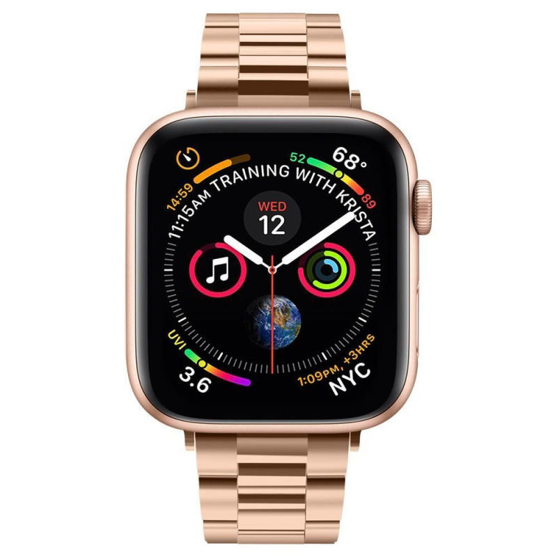 Spigen Modern Fit apyrankė, skirta Apple Watch 4/ 5/ 6/ 7/ 8/ SE (38/ 40/ 41 mm) – rožinis auksas