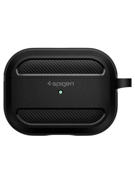 Spigen Rugged Armor dėklas, skirtas Apple AirPods Pro 1 – matinė juoda Spigen Rugged Armor dėklas, skirtas Apple AirPods Pro 1 – matinė juoda