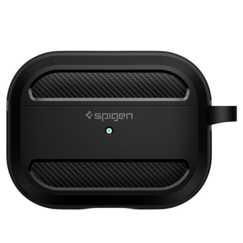 Spigen Rugged Armor dėklas, skirtas Apple AirPods Pro 1 – matinė juoda