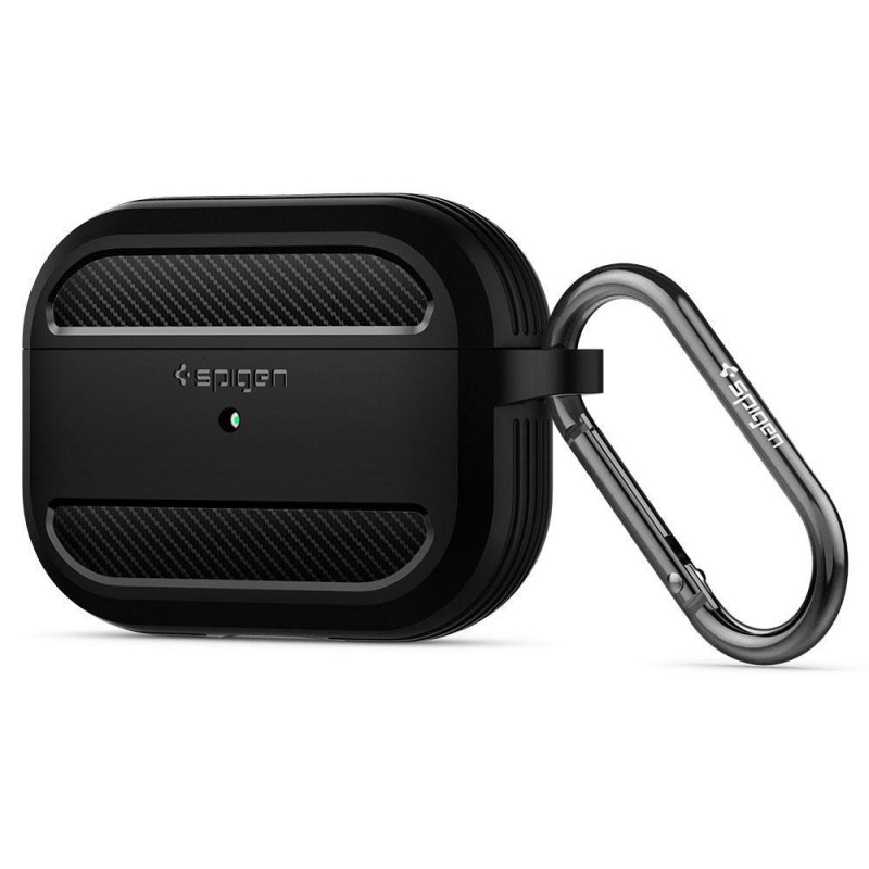 Spigen Rugged Armor dėklas, skirtas Apple AirPods Pro 1 – matinė juoda