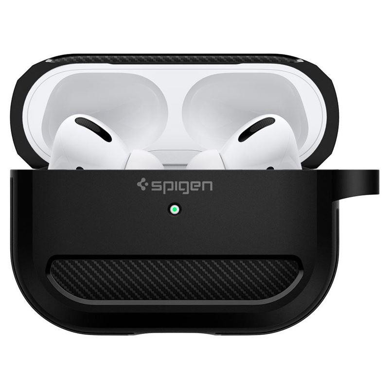 Spigen Rugged Armor dėklas, skirtas Apple AirPods Pro 1 – matinė juoda