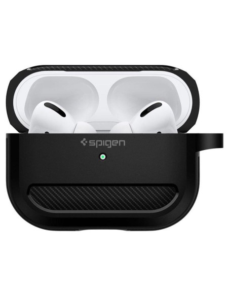 Spigen Rugged Armor dėklas, skirtas Apple AirPods Pro 1 – matinė juoda Spigen Rugged Armor dėklas, skirtas Apple AirPods Pro 1 – matinė juoda