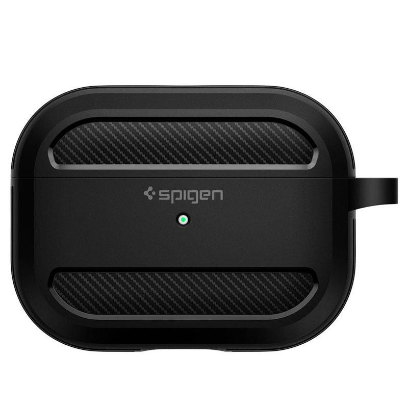 Spigen Rugged Armor dėklas, skirtas Apple AirPods Pro 1 – matinė juoda